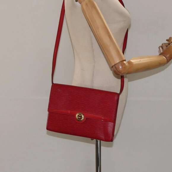 LOUIS VUITTON Epi Pochette Arche Shoulder Bag Red M52577 LV Auth 125313 - Picture 3 of 16